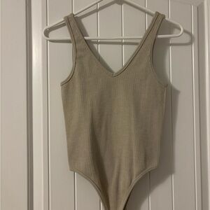 Cozy Beige Womans Bodysuit